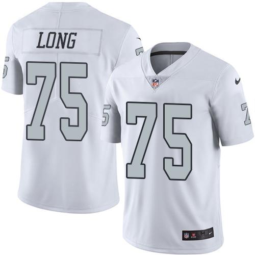 Nike Raiders #75 Howie Long White Men's Stitched NFL Limited Rush Jersey - Click Image to Close